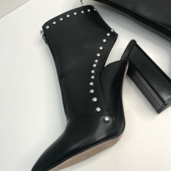 Studded black  ankle platform boots - Picture 7 of 7